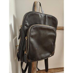 Black Knapsack Leather Margot Designer Leather small Knapsack T
